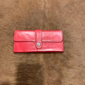 Red leather wallet